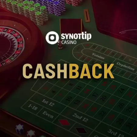 Zahrajte si ruletu a BlackJack dnes v Synottip Casino a získajte cashback 20 PERCENT 🎁