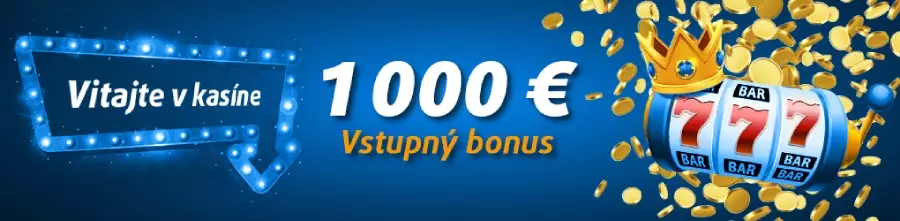 Tipsport casino vstupný bonus 1000 EUR za registráciu