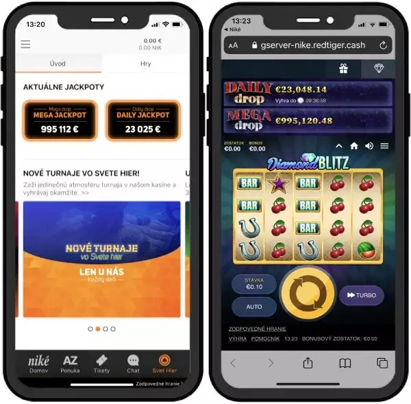 Mobilná aplikácia Niké - Svet hier v mobile