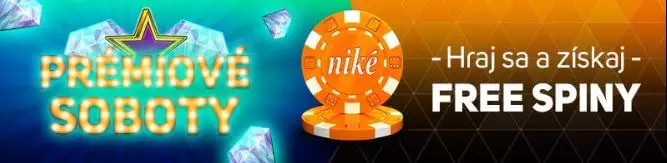 Niké Casino spustilo prémiové soboty, počas ktorých môžete získať 100 free spinov