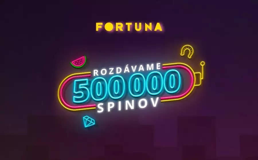 50 FREE SPINOV pre každého. Fortuna kasíno rozdá celkom až 500 000 spinov zadarmo!