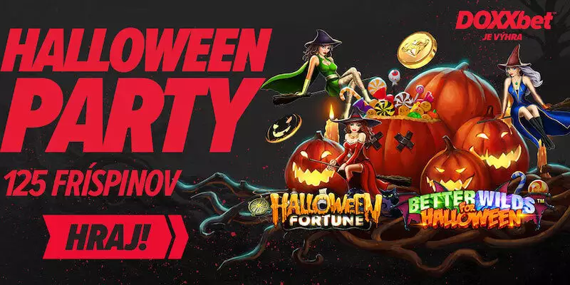 Doxxbet Halloween party s 125 free spinov zadarmo