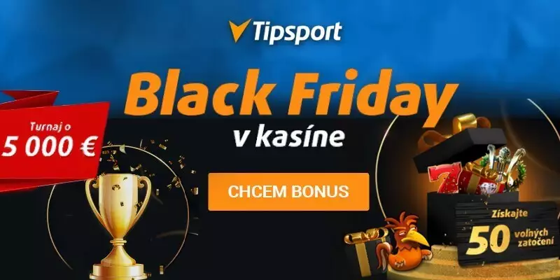 Tipsport black friday bonus 50 free spinov 