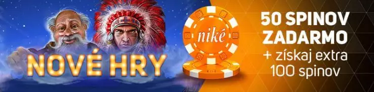Nike Casino rozdáva 50 free spinov bez vkladu, ku ktorým dáva ďalších 100 spinov