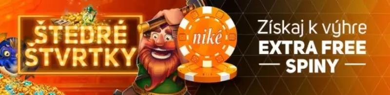 Nike casino rozdáva 30 free spinov zadarmo počas štedrých štvrtkov