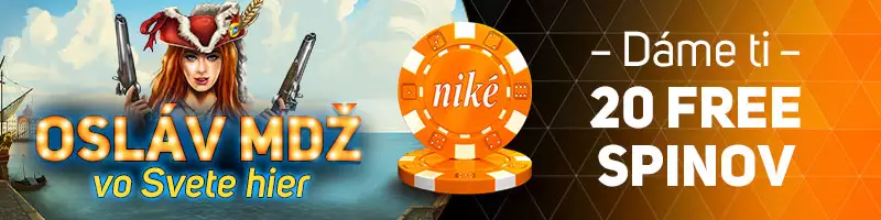 Nike casino bonus na MDŽ má podobu 20 free spinov zadarmo 