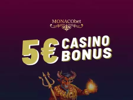 Monacobet bonus za registráciu – Získajte casino bonus 5€ zadarmo každý deň