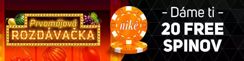 Bonus kasino Nike 1 maj berupa 20 putaran gratis gratis