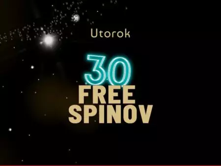 30 FREE SPINOV DNES – Berte Synottip free spiny zadarmo každý utorok