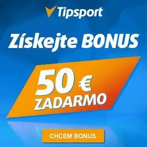 Tipsport bonus 50 EUR zadarmo