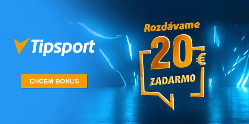 Bonus kasino Tipsport tanpa deposit 20 EUR
