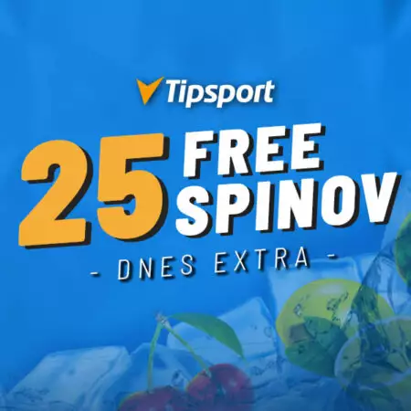 Tipsport bonus a free spiny bez vkladu – Berte bonus 25 free spinov zadarmo