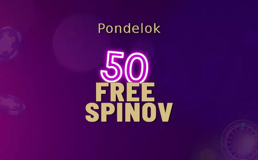 50 FREE SPINOV DNES – Berte každý pondelok voľné pretočenia zadarmo!