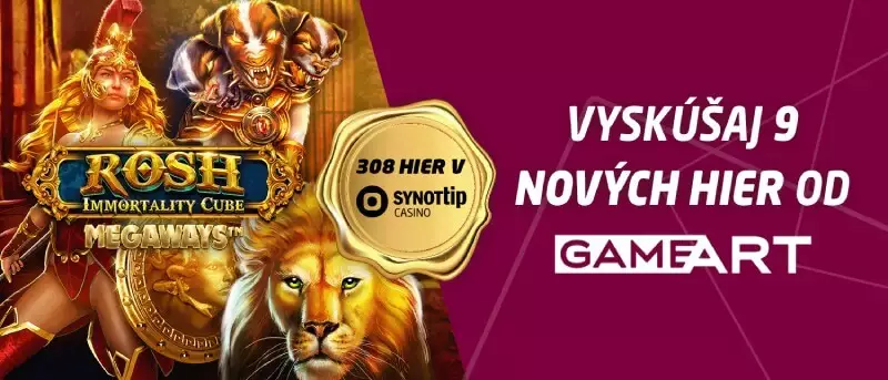 Synottip casino pridalo nového výrobcu GameArt
