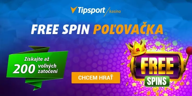 Tipsport 200 free spinov zadarmo promo akcia