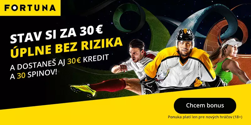 Fortuna MS v hokeji casino bonus 300 EUR bez rizika + 30 EUR kredit + 30 spinov zadarmo