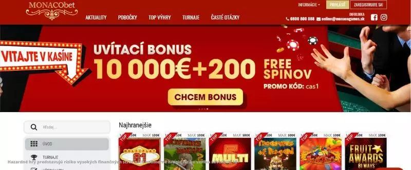Monacobet casino webová stránka