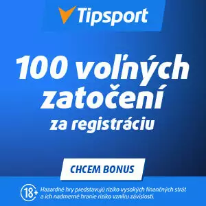 Tipsport bonus 100 free spinov zadarmo dnes 