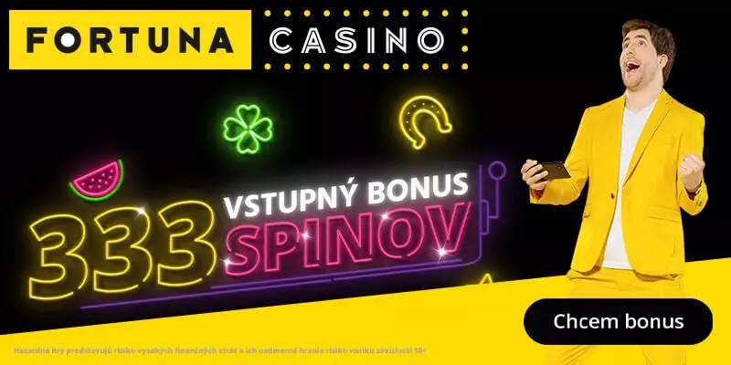 Fortuna casino bonus 333 free spinov zadarmo