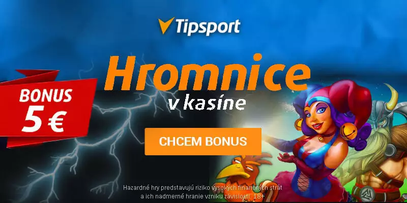 Hromnice Tipsport casino bonus 5 EUR zadarmo