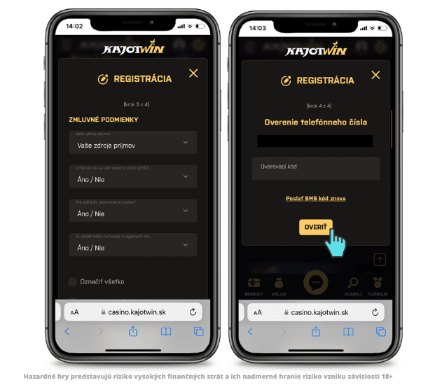 Kajotwin registrácia zmluvné podmienky a tel číslo