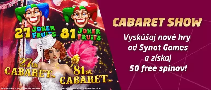Synottip casino 50 free spinov zadarmo každý pondelok