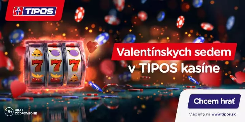 Berte bonusy zadarmo počas Valentína v Tipsport casino