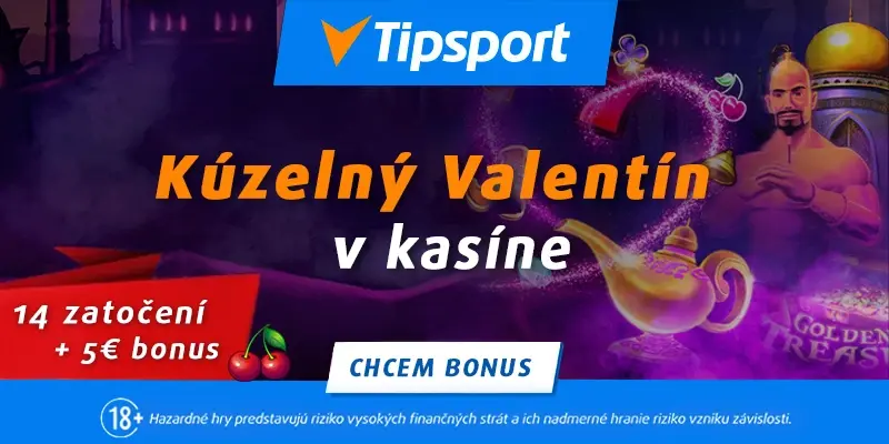 Získajte free spiny a bonus zadarmo v Tipsport casino počas Valentína