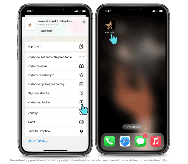 Kajotwin aplikácia operačný systém iOS