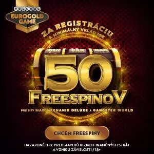 Eurogold casino bonus 50 free spinov za registráciu