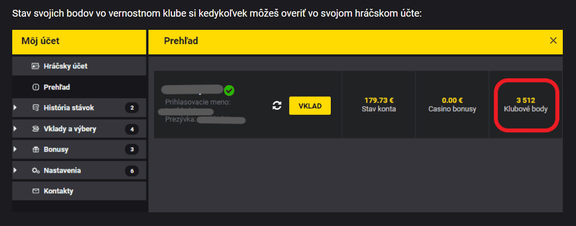 Fortuna vernostný program a prehľad klubových bodov
