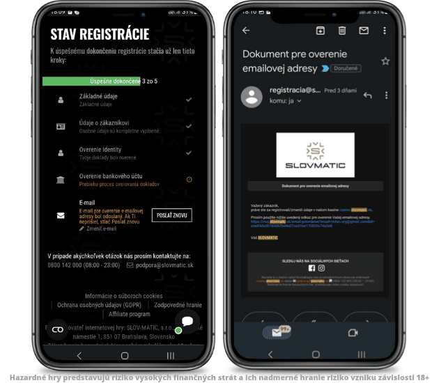 Slovmatic casino registrácia overenie emailu je veľmi jednoduché.