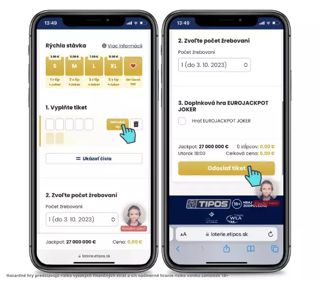 Eurojackpot mobilná aplikácia