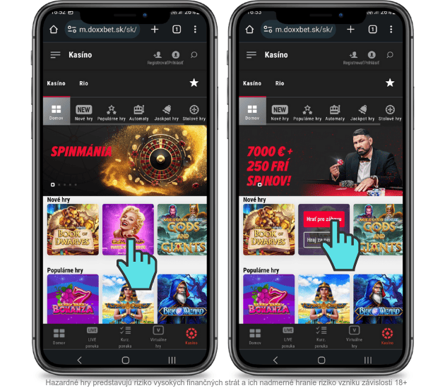 Výherné automaty online bez vkladu a registrácie.