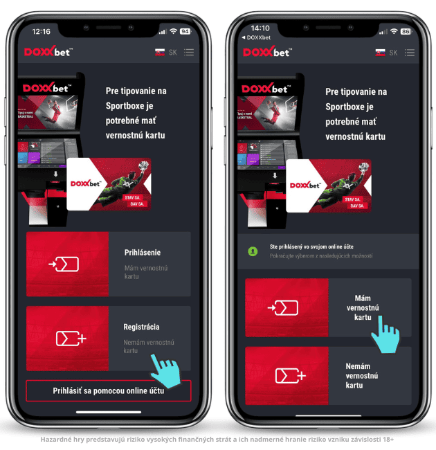 Doxxbet karta aplikácia