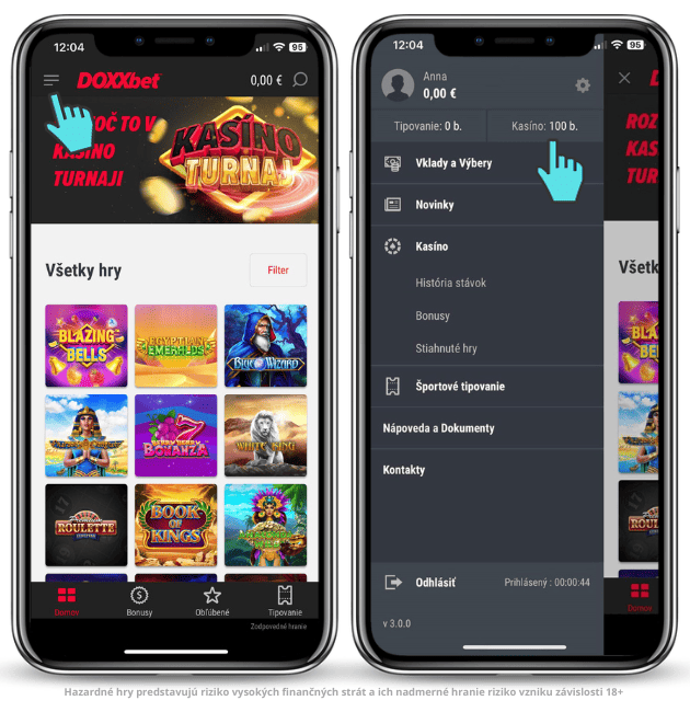 Doxxbet karta, kde nájdeme vernostné body