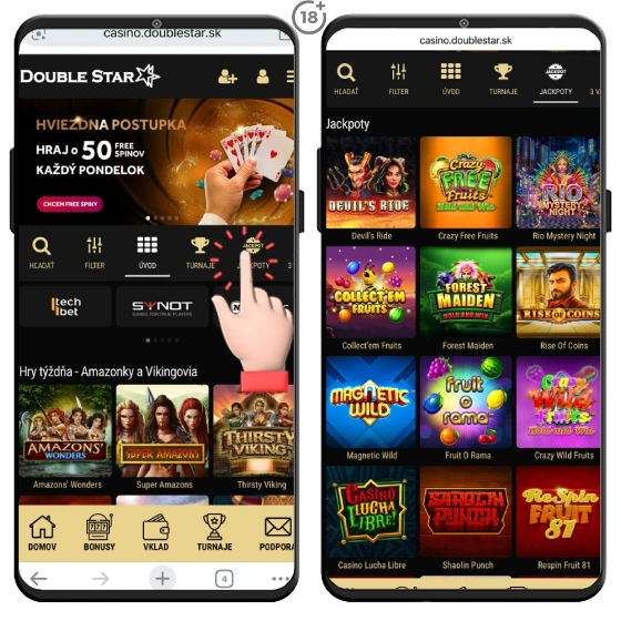 Vyhrajte Doublestar jackpot v online kasíne.