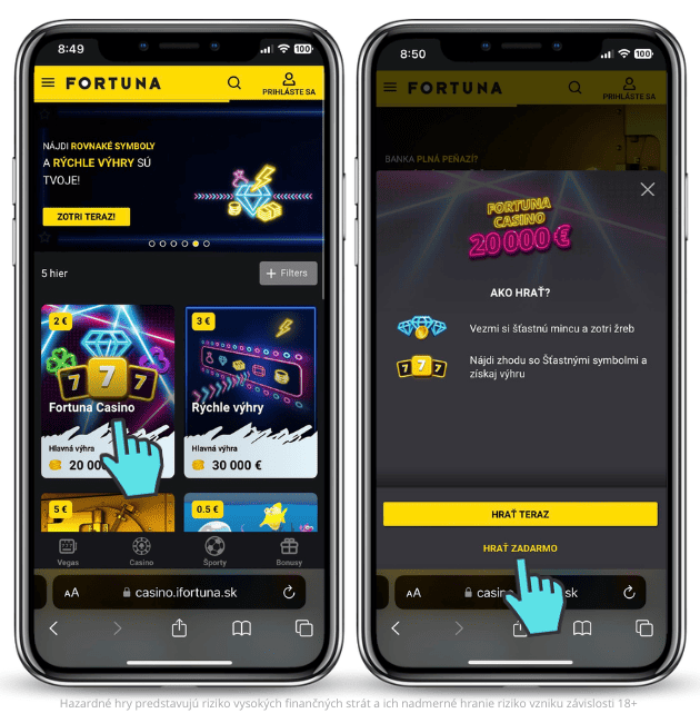 Fortuna stieracie žreby zadarmo