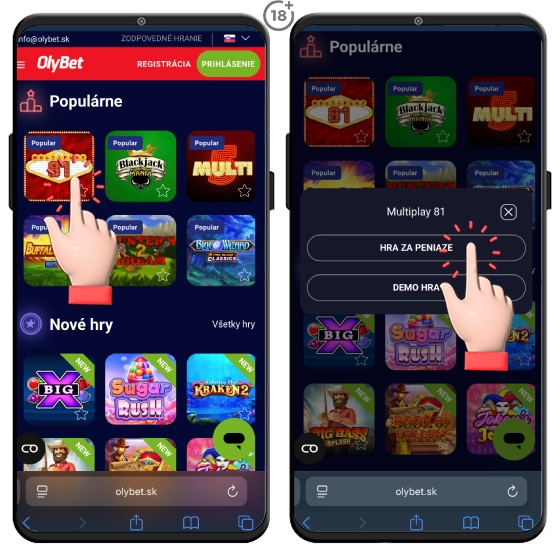 Takto si môžete zahrať automaty v Olybete za peniaze