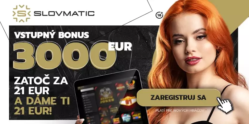 Slovmatic casino free spiny vstupný bonus