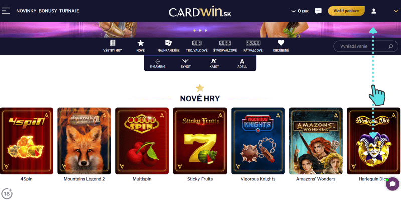 Cardwin prihlásenie čo nádjete na stránke casina