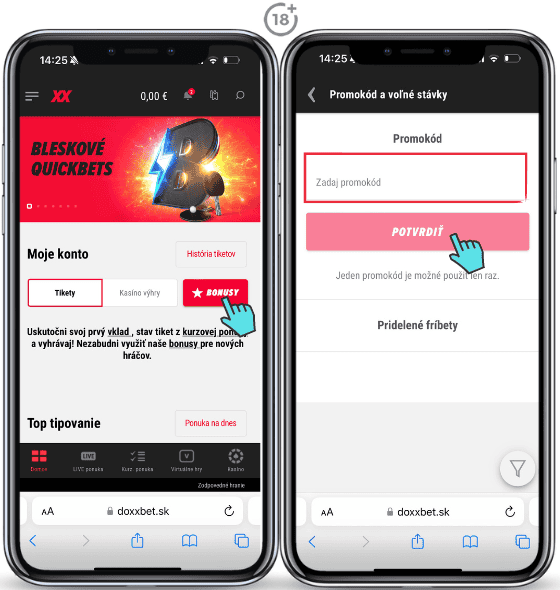 Doxxbet promo k=od kde zadať