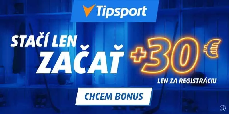 Tipsport 30€ bonus