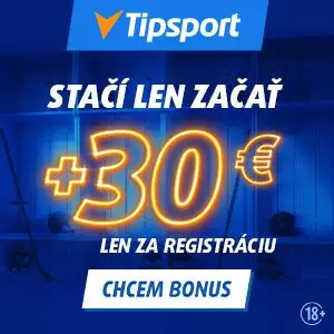 Tipsport casino bonus 30 EUR za registráciu