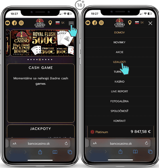 Banco casino udalosti