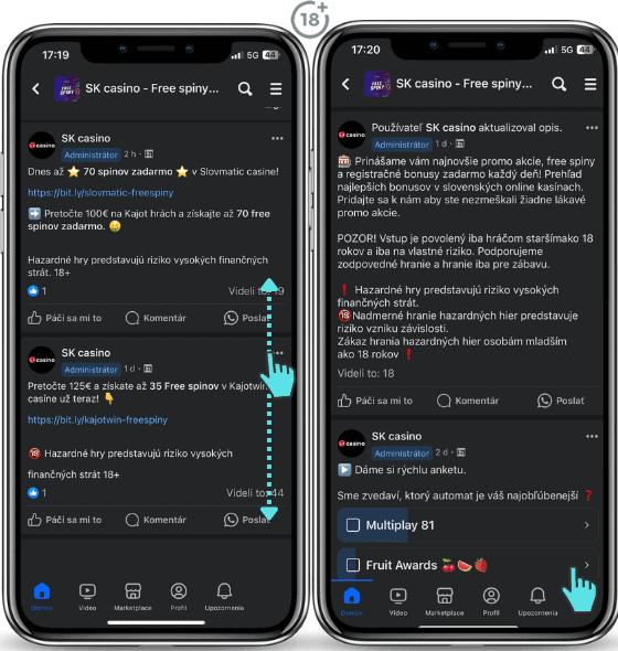 Free spiny, casino súťaže a mnoho ďalšieho nájdete vo FB skupine