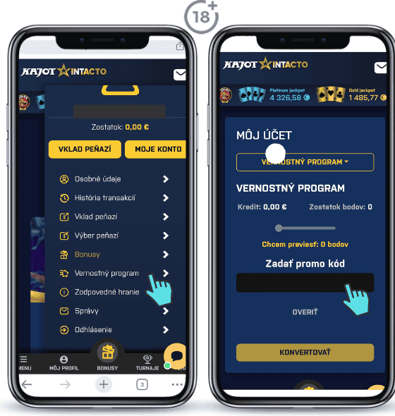 Kajot Intacto promo kód