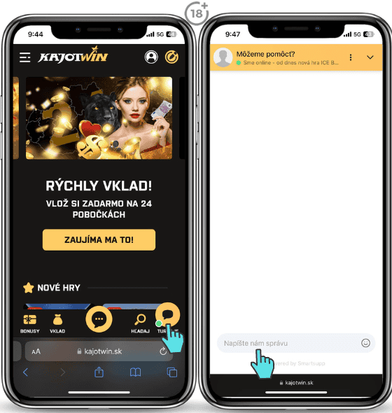 Kajotwin kontakt live chat