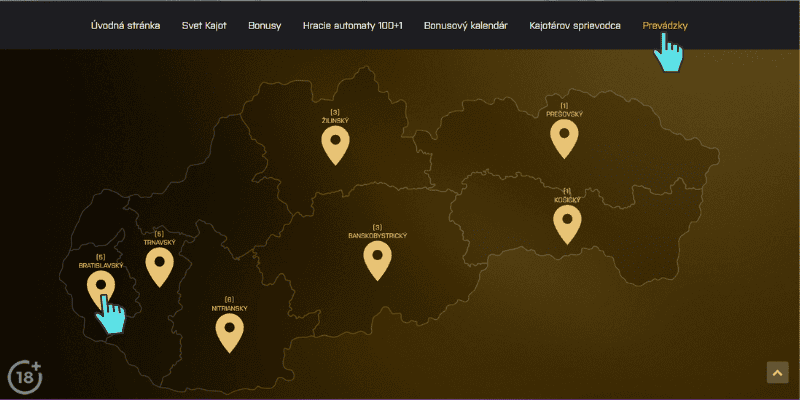 Kajotwin kontakt pobočky