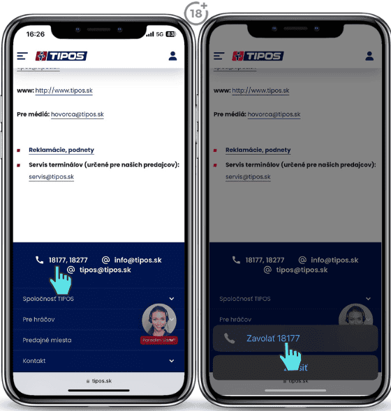 eTipos kontakt infolinka